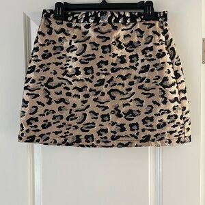 Topshop Leopard Print Skirt